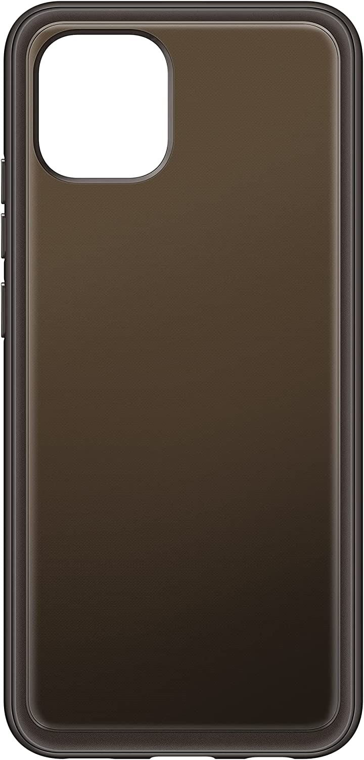 Official Samsung Galaxy A03 Soft Clear Cover Black - EF-QA036TBEGEU