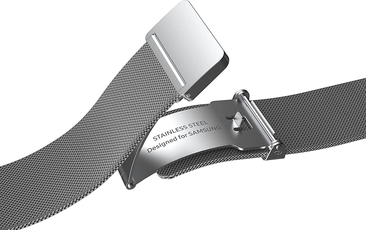 Official Samsung Galaxy Watch 4 Milanese Band 44mm Silver - GP-TYR870SAASW
