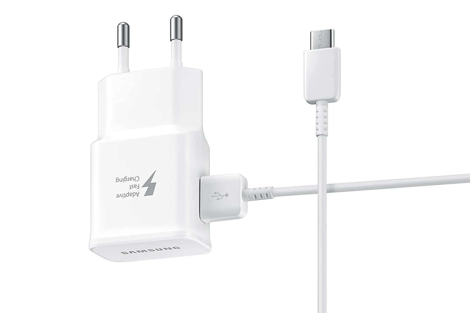 Official Samsung 15W EU Mains Charger White with A to C Cable - EP-TA20EWECGWW