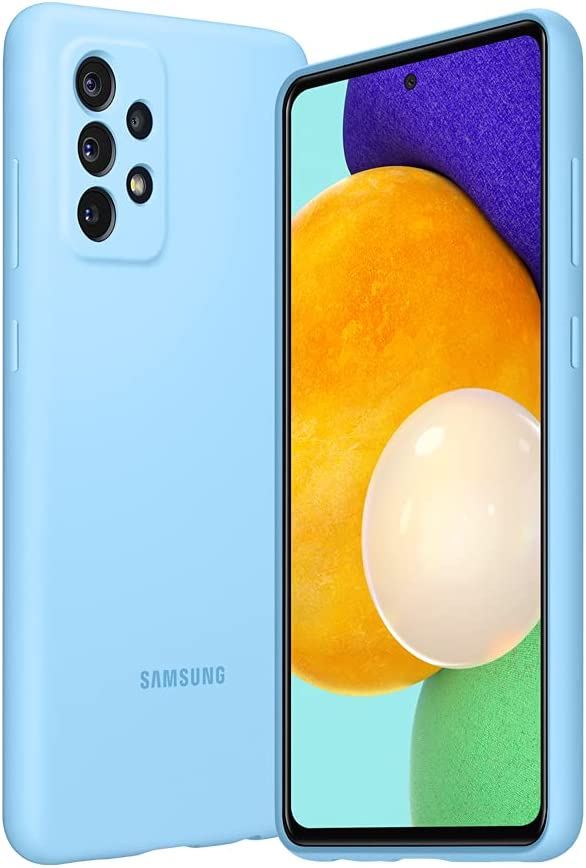 Official Samsung Galaxy A72 Silicone Case/Cover Blue - EF-PA725TLEGWW