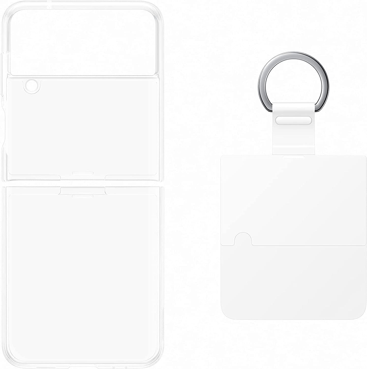 Official Samsung Galaxy Z Flip 4 Clear Cover with Ring - EF-OF721CTEGWW