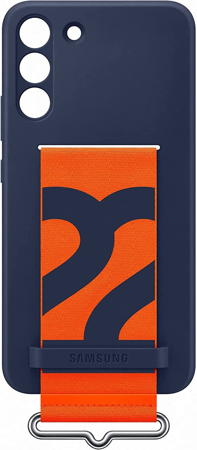 Official Samsung Galaxy S22 Plus Silicone Cover with Strap Navy - EF-GS906TNEGWW