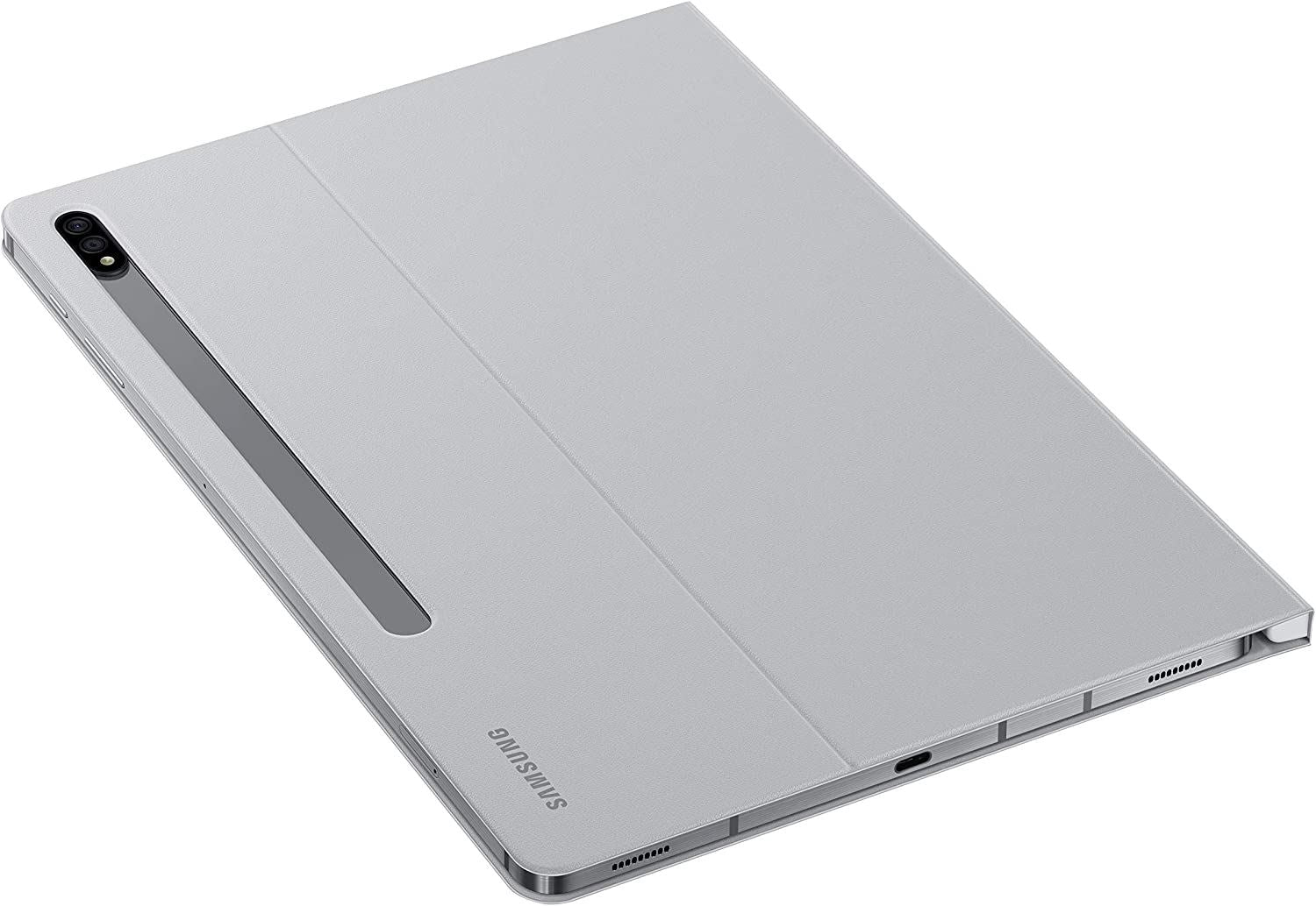 Official Samsung Galaxy Tab S7 Plus Book Cover Grey - EF-BT970PJEGEU