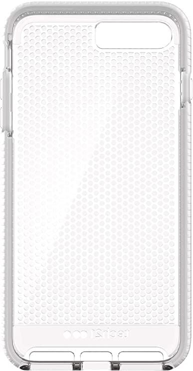 Official Tech 21 Evo Mesh Case/Cover for iphone 7/8 Plus Clear/White T21-5426