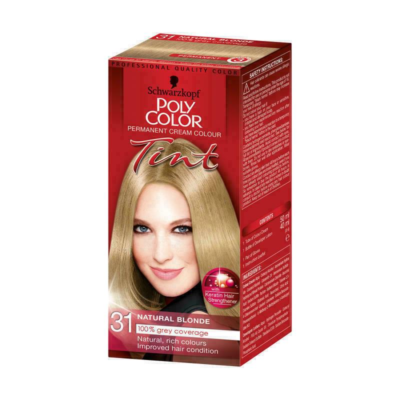 Schwarzkopf 31 Natural Blonde Poly Colour Hair Tint Dye Permanent Cream Colour