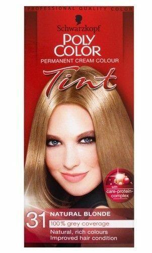 Schwarzkopf 31 Natural Blonde Poly Colour Hair Tint Dye Permanent Cream Colour