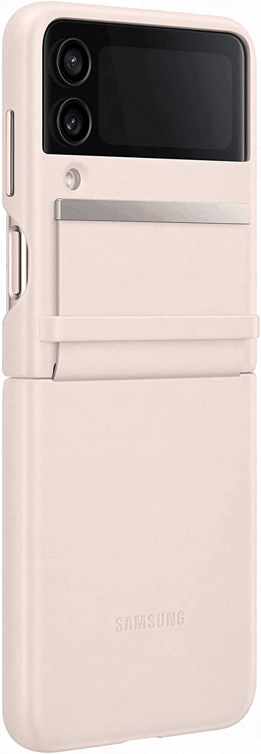 Official Samsung Galaxy Z Flip 4 Flap Leather Cover Peach - EF-VF721LPEGWW
