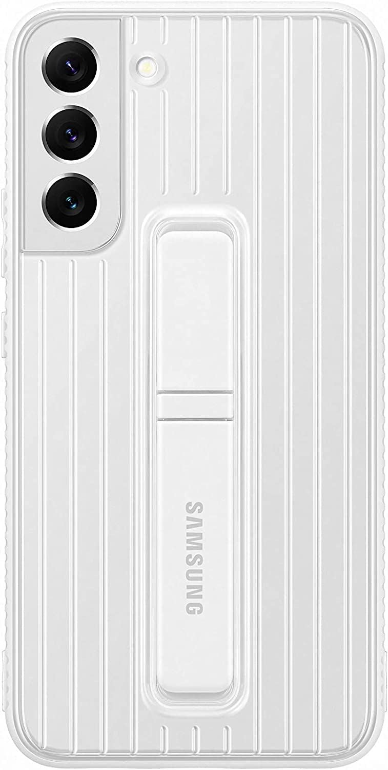Official Samsung Galaxy S22 Plus Protective Standing Cover White/Green - EF-RS906CWEGEW