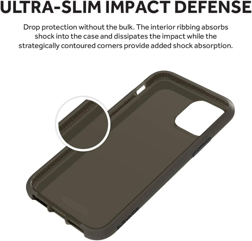 Official Griffin Survivor Clear Cover/Case for iphone 11 Pro Black - GIP-022-BLK
