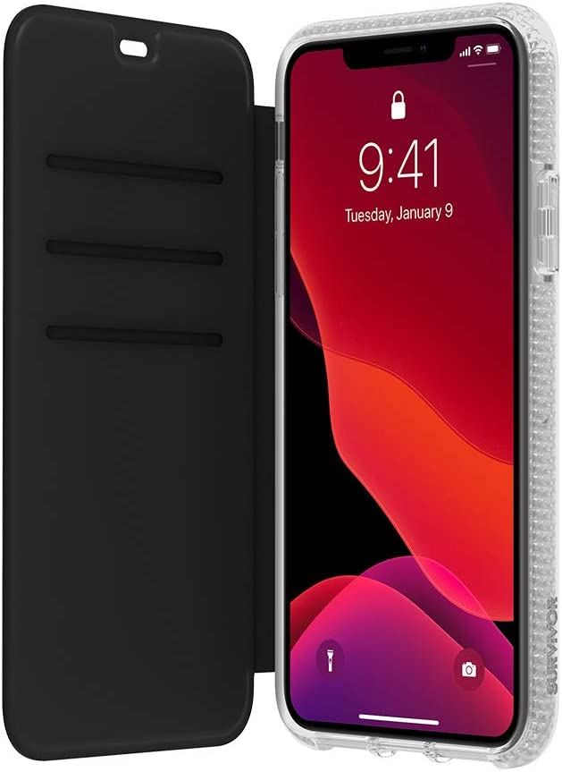 Official Griffin Survivor Clear Flip Case/Cover Wallet for iphone 11 Pro Clear - GIP-037-CLB
