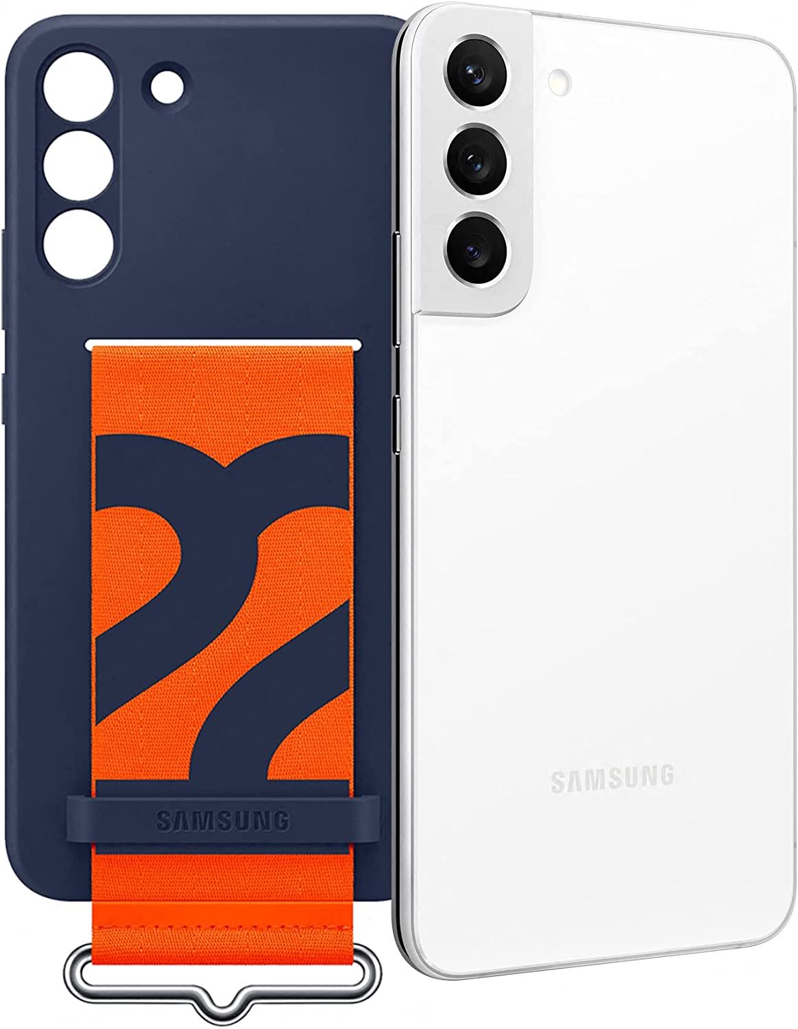 Official Samsung Galaxy S22 Plus Silicone Cover with Strap Navy - EF-GS906TNEGWW