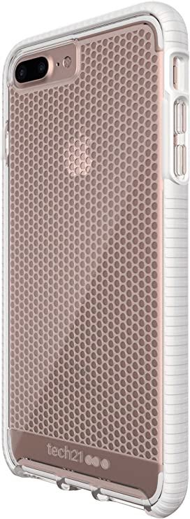 Official Tech 21 Evo Mesh Case/Cover for iphone 7/8 Plus Clear/White T21-5426