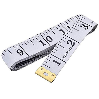 Official Dual Sided Body Measuring Ruler Sewing Cloth Tailor Tape Soft Tape for Measure Chest/Waist Circumference, 60inch/150cm White, Font Black