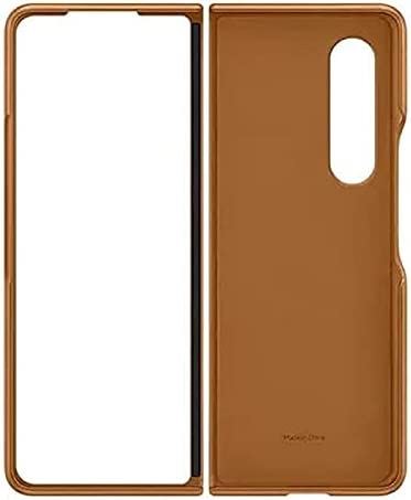 Official Samsung Galaxy Z Fold 3 Leather Cover Brown - EF-VF926LAEGWW