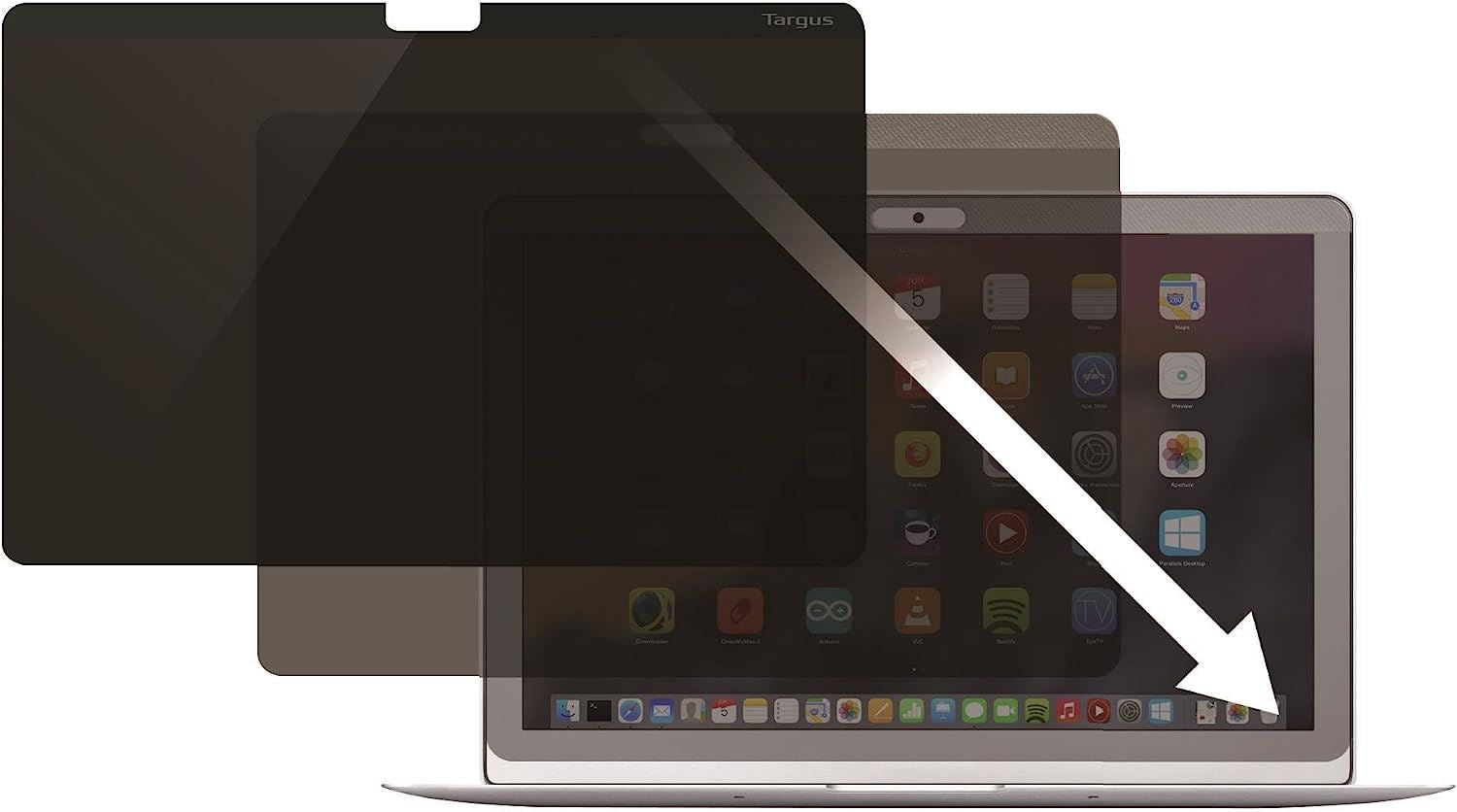 Official Targus Magnetic Privacy Screen Protector for Macbook Pro 15" 2017/2018 Black - ASM154MBP6GL