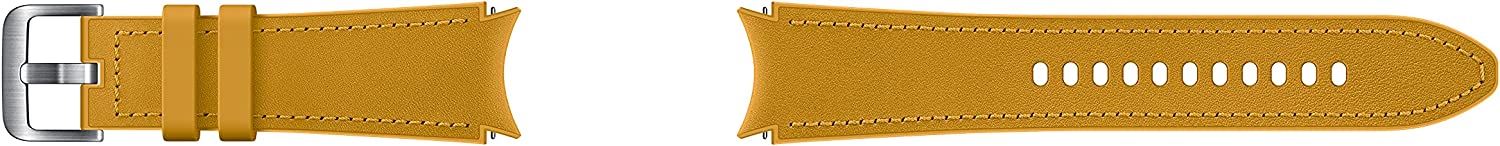 Official Samsung Galaxy Watch 4 Hybrid Leather Band 20mm M/L Mustard - ET-SHR89LYEGEU