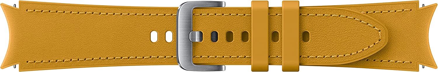 Official Samsung Galaxy Watch 4 Hybrid Leather Band 20mm M/L Mustard - ET-SHR89LYEGEU