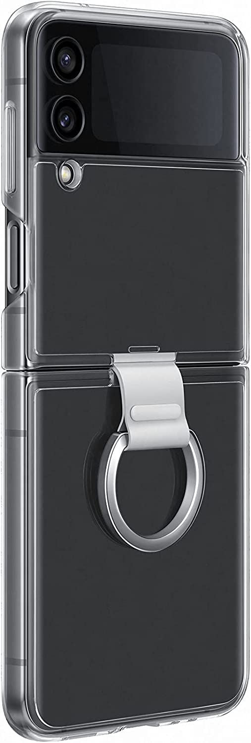 Official Samsung Galaxy Z Flip 4 Clear Cover with Ring - EF-OF721CTEGWW