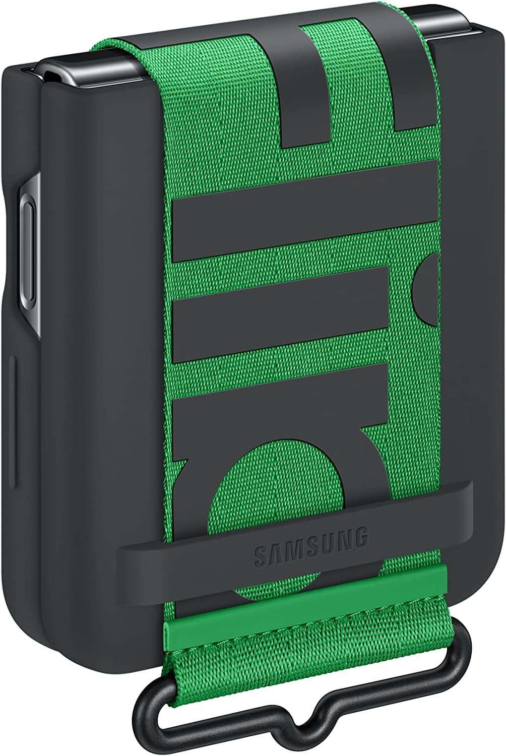 Official Samsung Galaxy Z Flip 4 Silicone Cover with Strap Black - EF-GF721TBEGWW