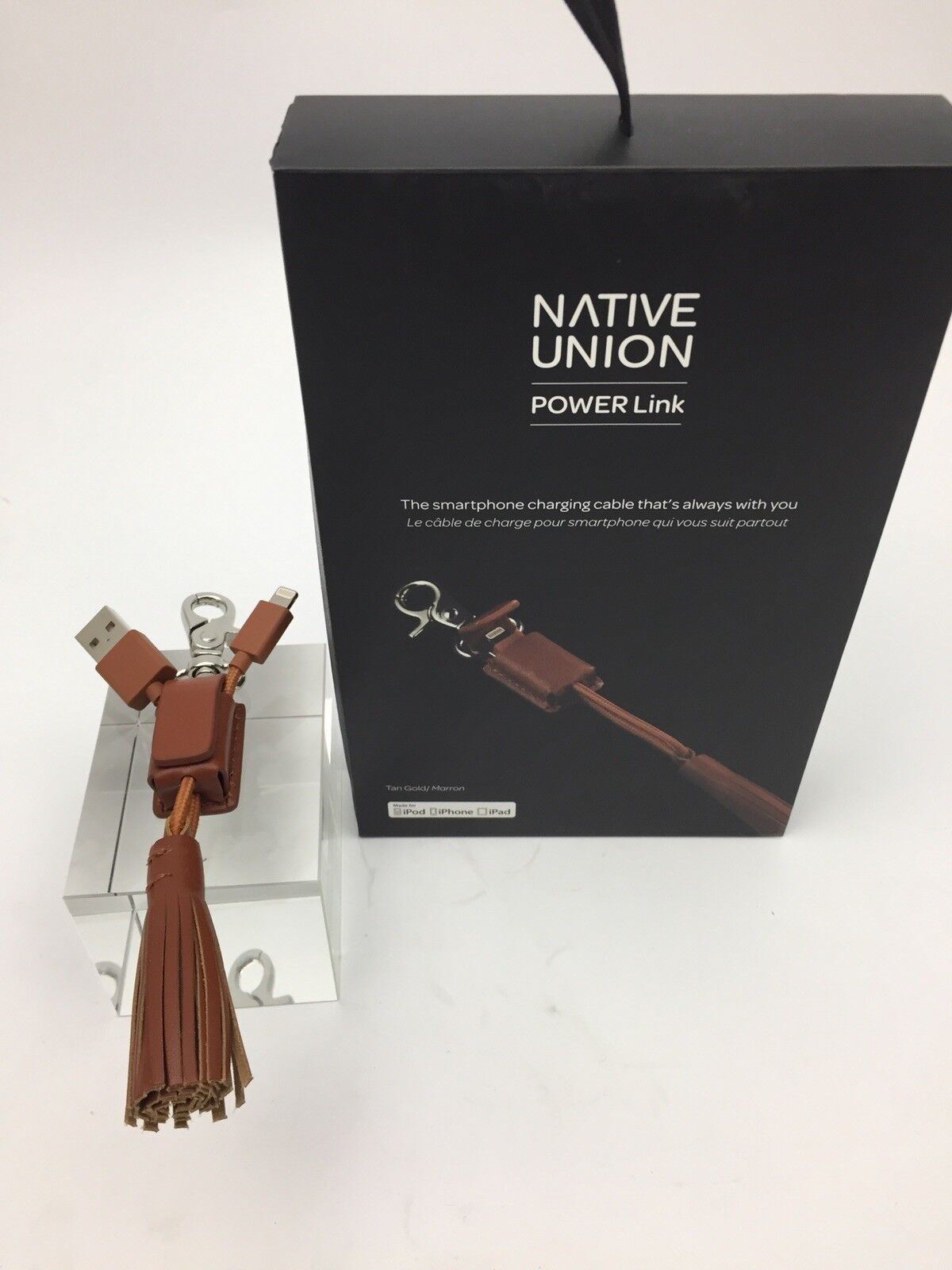 Official Native Union PowerLink Tassel Mfi Cable Tan Gold - LINK-CAM-GLD-L
