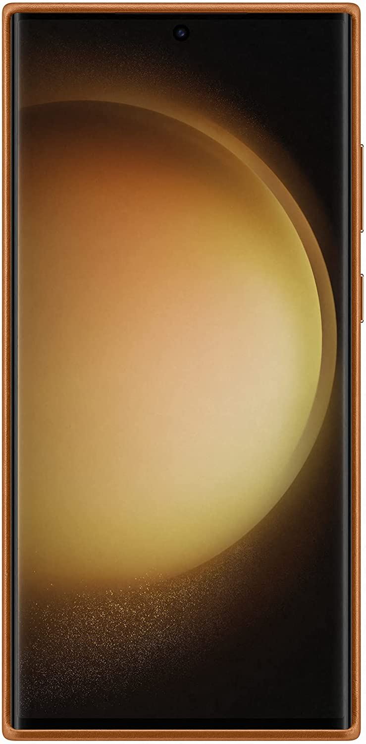 Official Samsung Galaxy S23 Ultra Leather Case Camel - EF-VS918LAEGWW