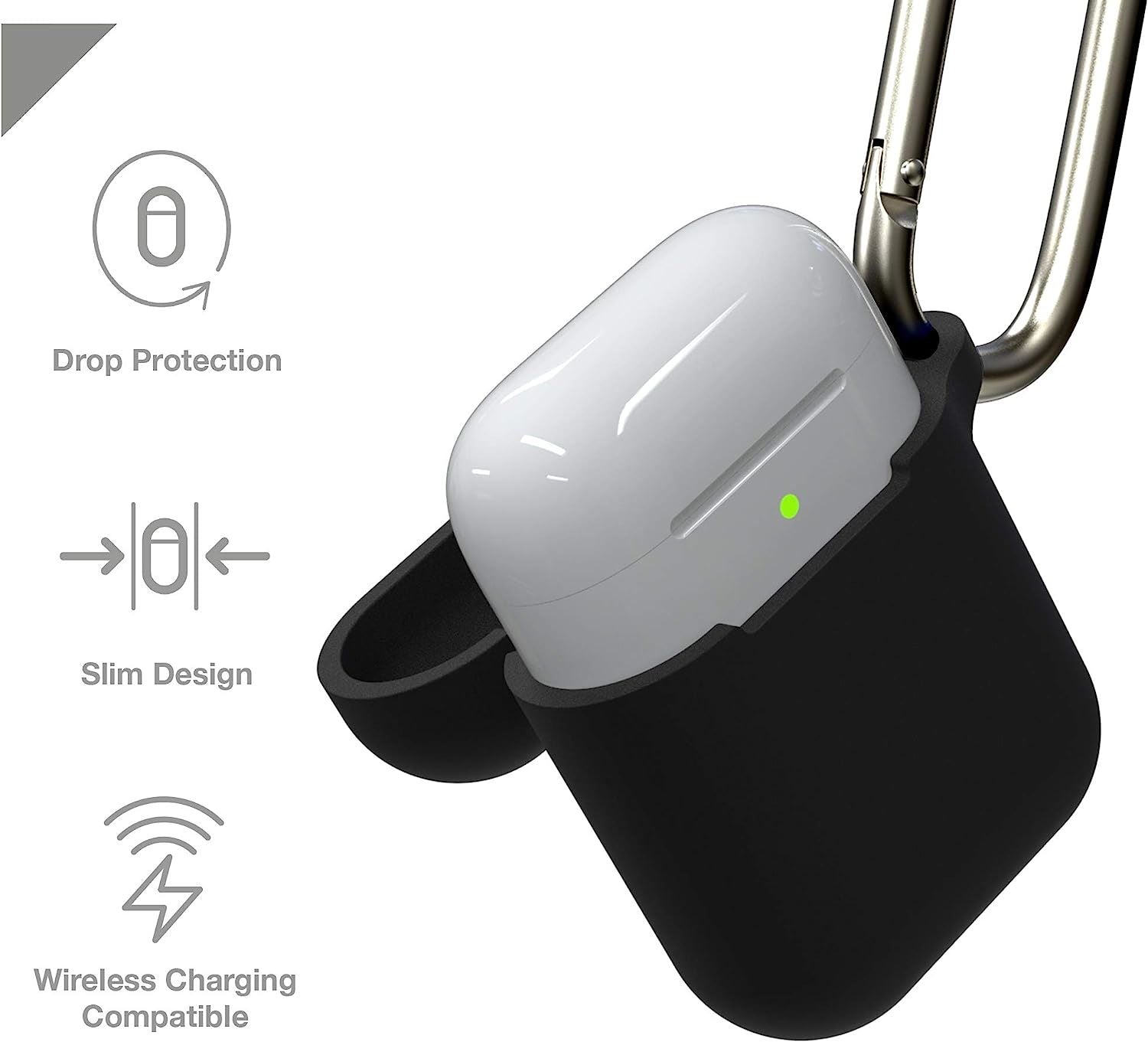 Official Gear4 Apollo Airpod 1/2 Case Black - 702004150