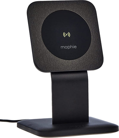 Official Mophie Qi 15W Snap+ Wireless Charging Stand Black with 20W USB C UK Plug - 401307720