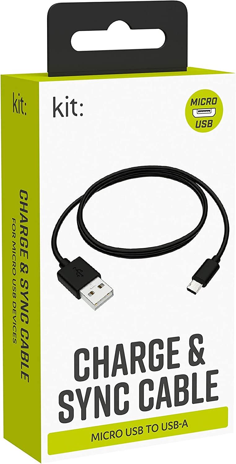 Official Kit 1M Micro USB Cable Black - 8600USBDATKTRF