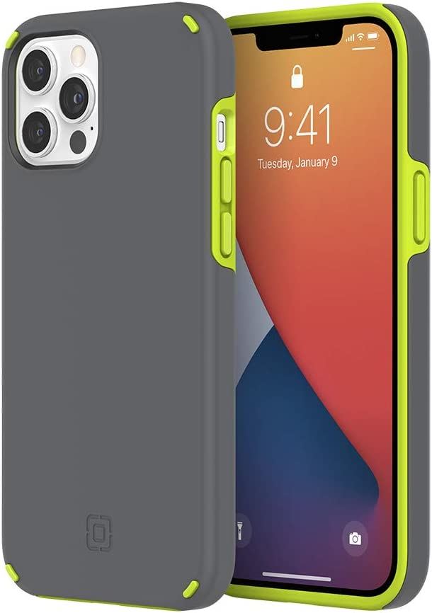 Official Incipio Duo Case/Cover for iphone 12 Pro Max Grey/Green - IPH-1896-VOLT