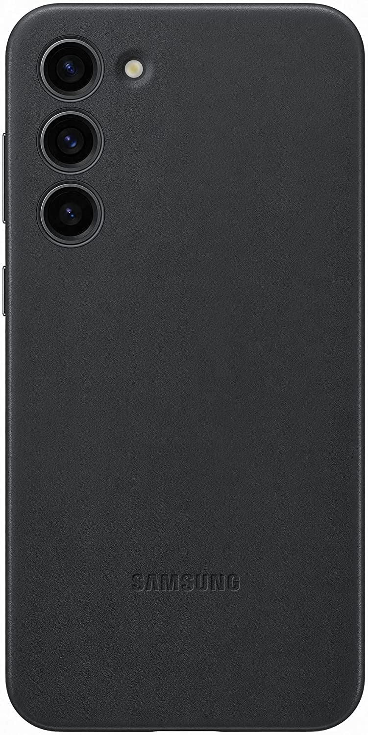 Official Samsung Galaxy S23 Plus Leather Case Black - EF-VS916LBEGWW