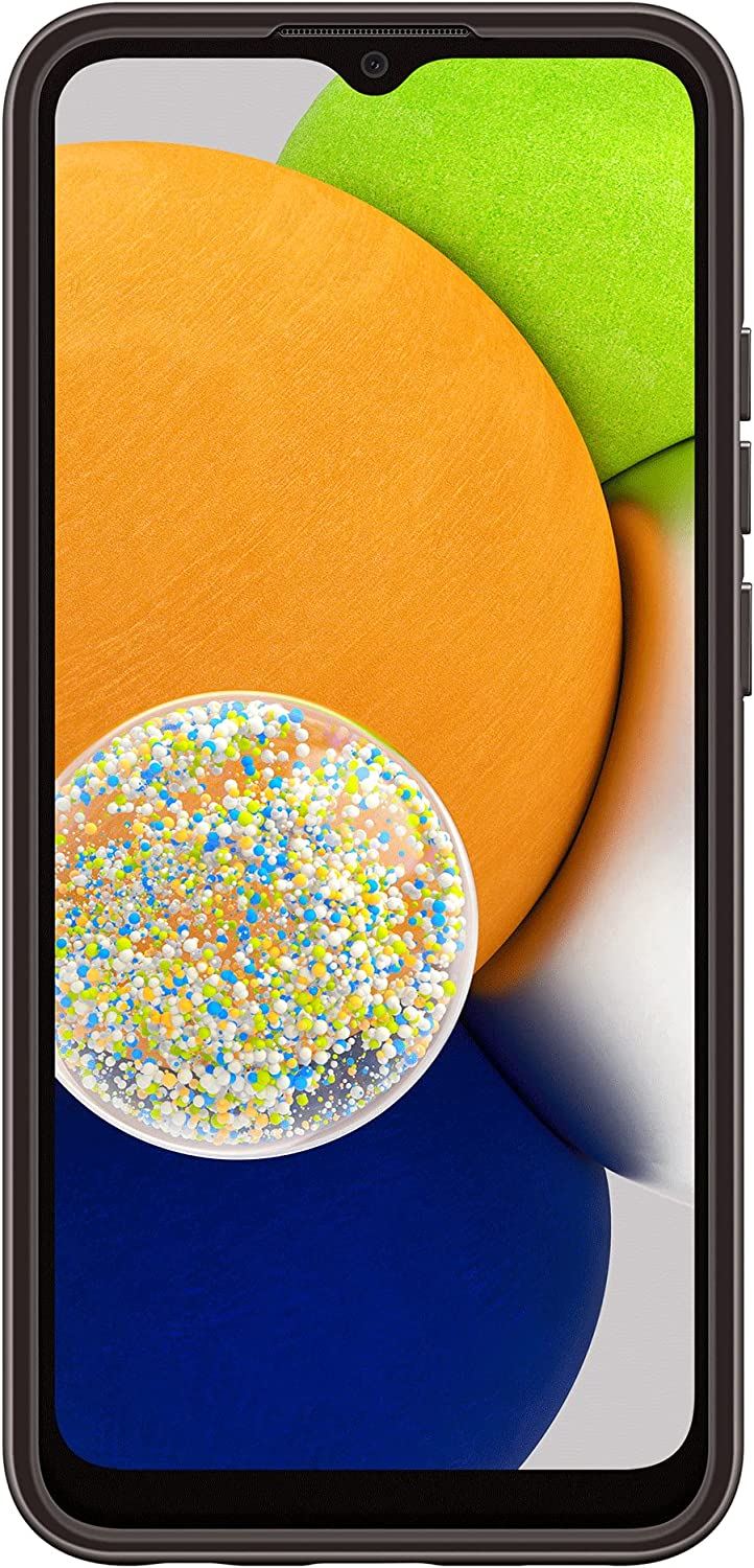 Official Samsung Galaxy A03 Soft Clear Cover Black - EF-QA036TBEGEU