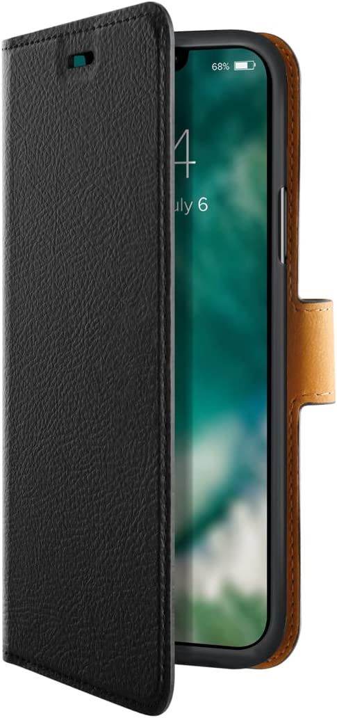 Official Xqisit Slim Wallet Flip Case/Cover for iphone 13 Mini 5.4" Black - 47326