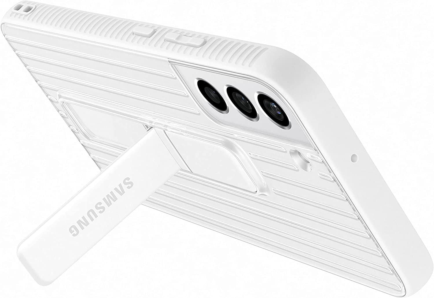 Official Samsung Galaxy S22 Plus Protective Standing Cover White/Green - EF-RS906CWEGEW